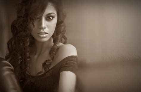 Sepia Curly Model Woman HD Wallpaper Peakpx