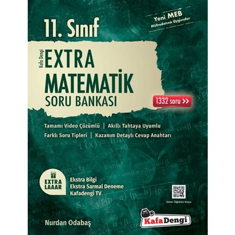 Kafadengi Yayınları 11 Sınıf Extra Matematik Soru Bankası Kitabı