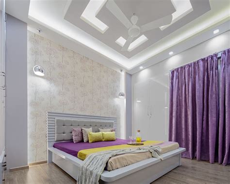 POP Ceiling Design With Recessed Lights Livspace