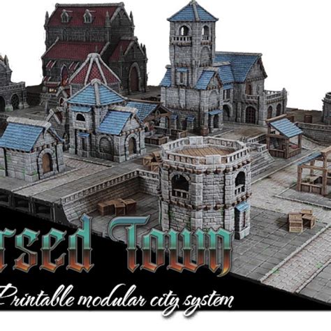 3D Printable Cursed Town Full Core Set By Makers Anvil