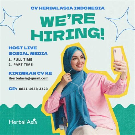 Lowongan Kerja Host Live Di CV Herbalasia Indonesia LokerJogja ID