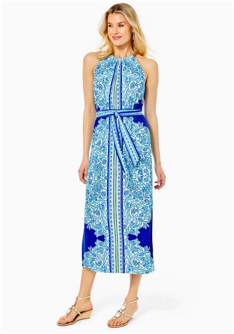 Nwt Lilly Pulitzer Size Medium Bingham Midi Dress Shell Me You Love Me