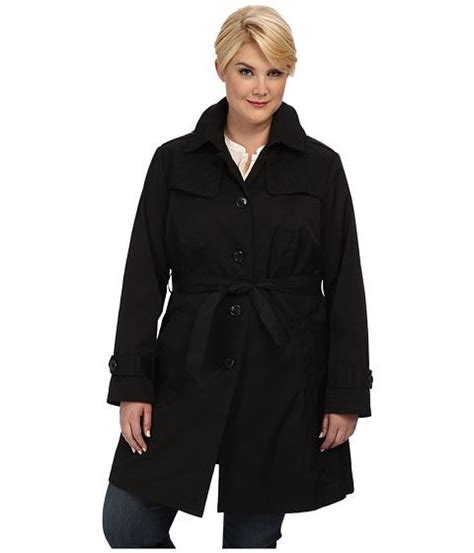 Dkny Plus Size Single Breasted Rain Trenchcoat Sand 6pm