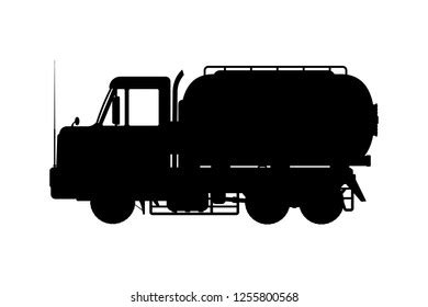 Truck Tank Silhouette Vector Transportation Concept Stock Vector (Royalty Free) 1255800568 ...