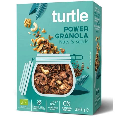 Turtle BIO Power Granola Cu Nuci Si Seminte 350g Everbio