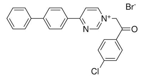 4 BIPHENYL 4 YL 1 2 4 CHLORO PHENYL 2 OXO ETHYL PYRIMIDIN 1 IUM