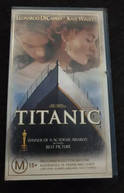 Titanic Leonardo Dicaprio Kate Winslet Vhs Cassette Tape Blue Small Box