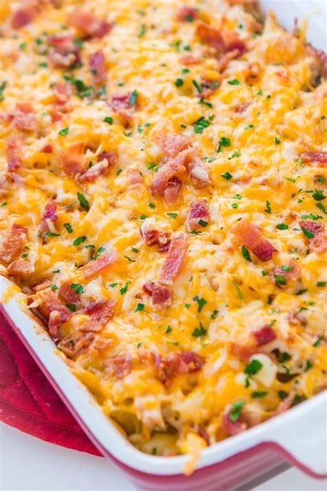 Cheesy Chicken Bacon Ranch Casserole Video Oh Sweet Basil