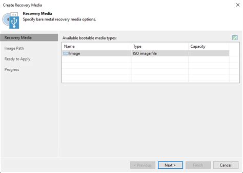 Step Specify Recovery Media Options Veeam Agent Management Guide