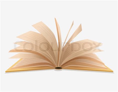 Open Book With Flipping Pages Concept Stock Vector Colourbox