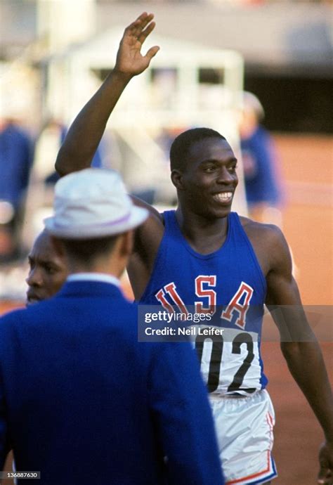 USA Bob Hayes victorious after Men's 100M race at National Olympic... News Photo - Getty Images