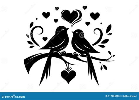 Love Birds Love Each Other Vector Eps 10 Stock Illustration