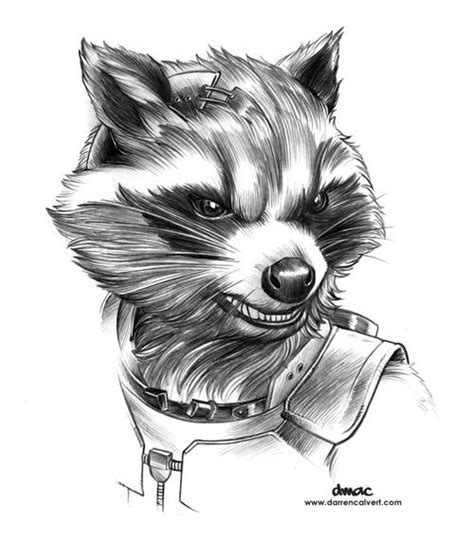 Guardians Of The Galaxy Rocket Drawing