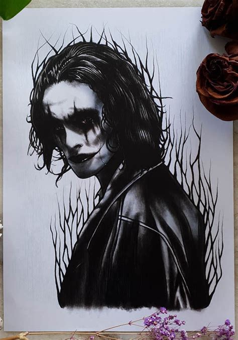 The Black Cvlt Eric Draven The Crow Art Print Buy Online Australia