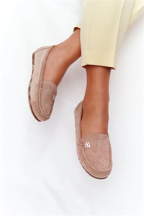 Womens Suede Loafers Light Brown Madelyn Cheap And Fashionable Shoes