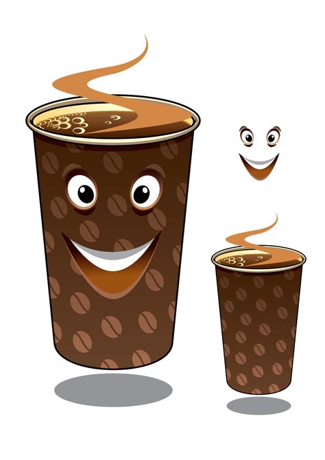 Two cartoon takeaway coffees 11527042 Vector Art at Vecteezy