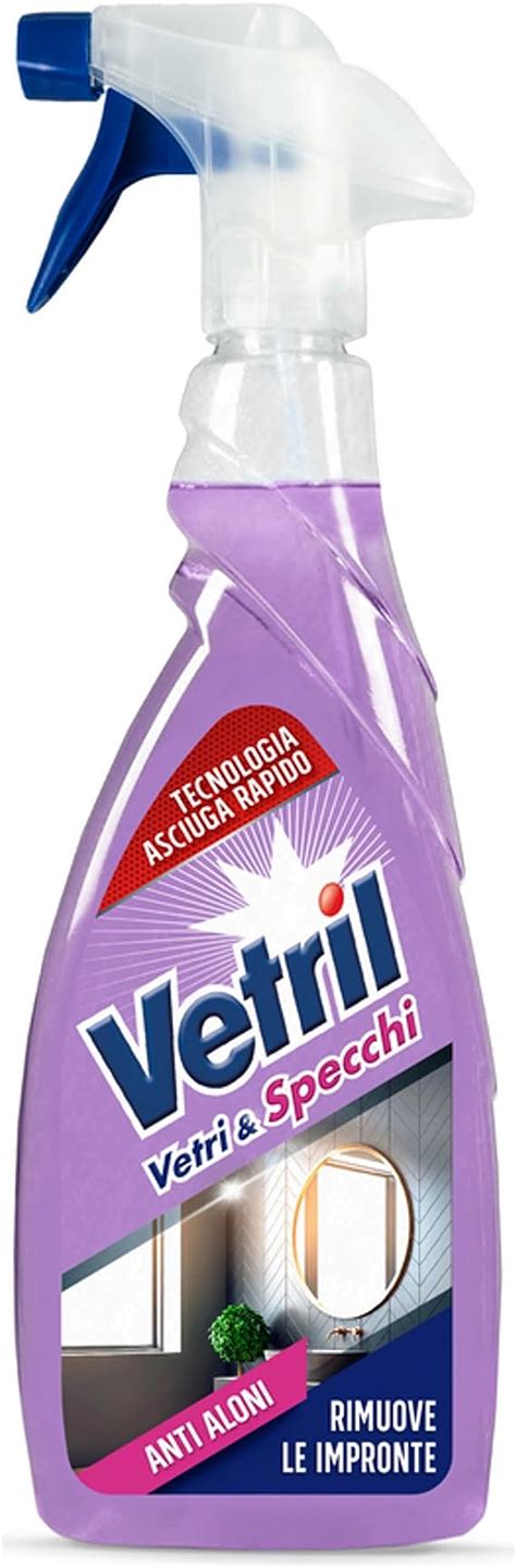 Vetril Detergente Spray Vetri E Superfici Con Antipolvere Azione