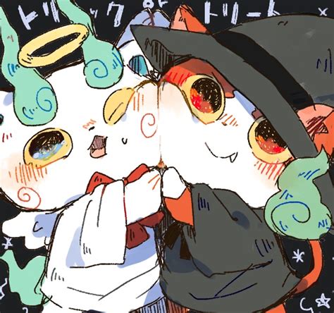 Jibanyan And Komasan Youkai Watch Drawn By Matsurinra Danbooru