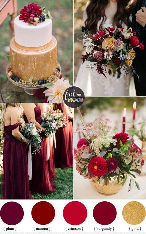 Burgundy Crimson Plum For An Elegant Autumn Wedding Colour Inspiration And Gold Wedding Cake