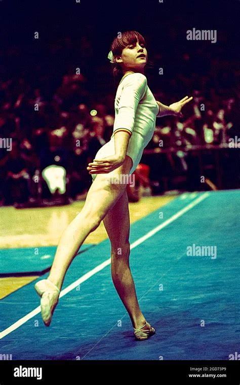 Nadia Comaneci ROM Performs On The Balance Beam At The 1976 American