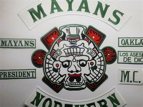 Full Size Mayans Mc Patch Set Iron On Or Sew On Biker Sons Of Anarchy