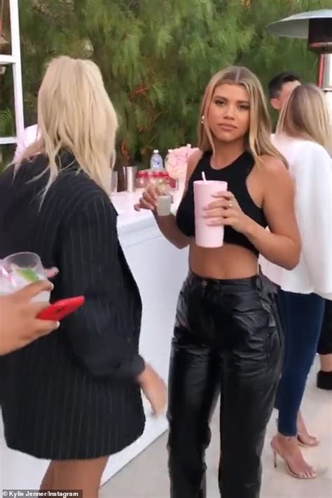 Sofia Richie Shows Off Her Dance Moves In Leather Pants At Khloe Kardashians 35th Birthday