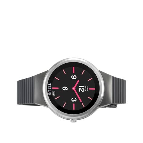 Reloj Smartwatch Rond Connect De Acero Con Correa De Silicona Gris TOUS