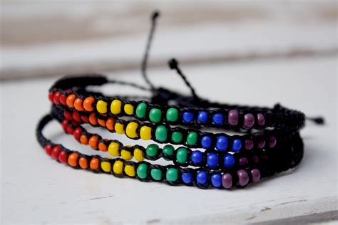 Gay And Lesbian Pride Anklets Lgbt Anklet Rainbow Anklet Etsy