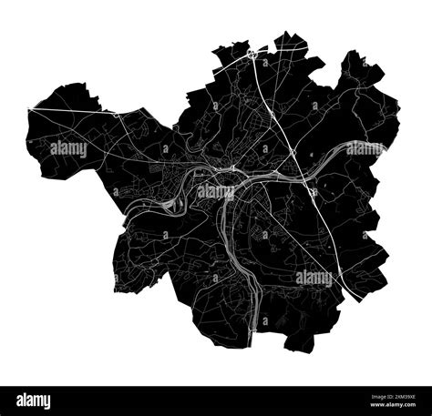 Map Of Namur Belgium Detailed City Vector Map Metropolitan Area