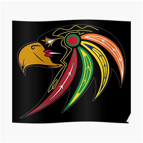 Alternative Blackhawks Logo Poster By Postpoptart Redbubble