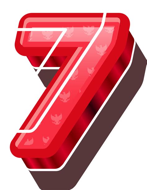 red bold indonesia number   png