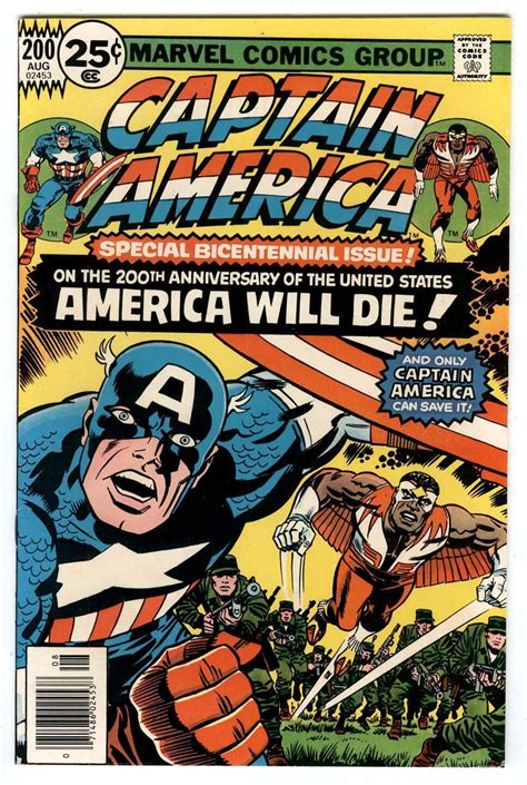 Captain America 200 Aug 1976 Jack Kirby Bicentennial Anniversary Issue