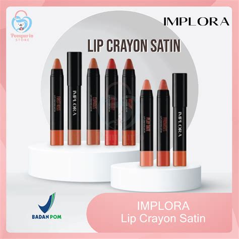 Jual Implora Lip Crayon Satin 3 5gr Lipstick Lipcream Lipcrayon Satin