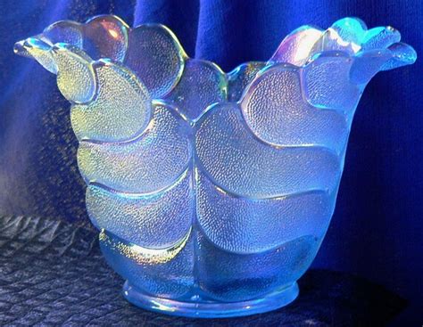 Iridescent FENTON Art Glass Vase Gorgeous Scalloped by AllSmalls