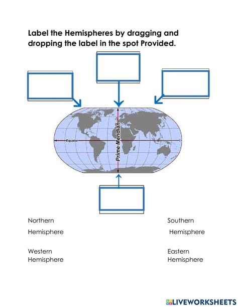 The Hemispheres Worksheet Live Worksheets Worksheets Library