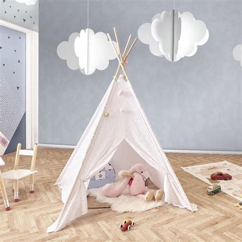 Gifi Tente Et Tipi Tipi D Co Pour Enfant Cm Blanc Lonnie Kyle