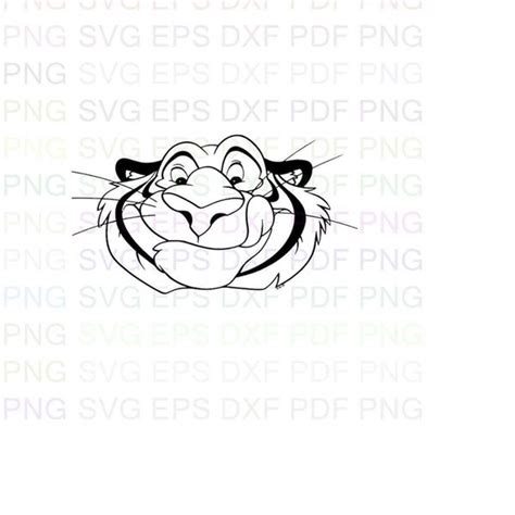 Rajahfacealaddin Outline Svg Dxf Eps Pdf Png Cricut Cutt Inspire