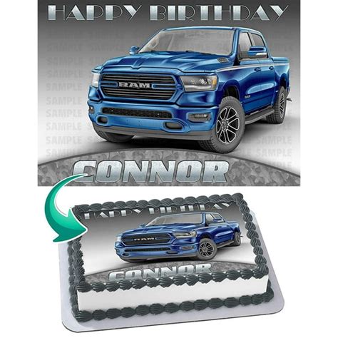 Dodge Ram Edible Cake Image Topper Personalized Picture 14 Sheet 8