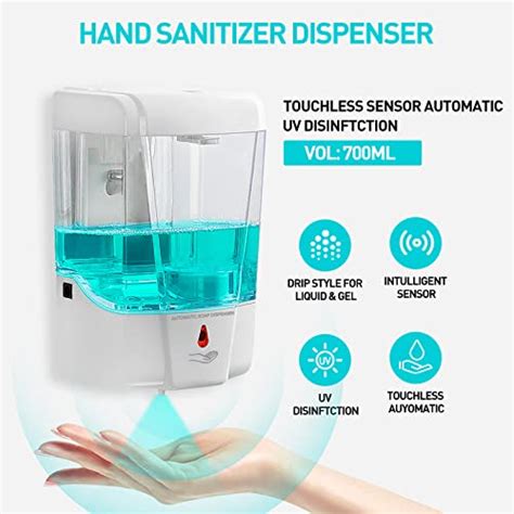 Touchless Automatic Hand Sanitizer Dispenser Gel Wall Mount Hands Free Soap Dispenser Mounted