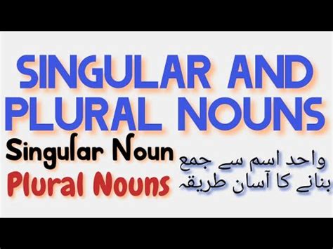 Singular And Plural Nouns How Plurals Are Formed From Singular Noun