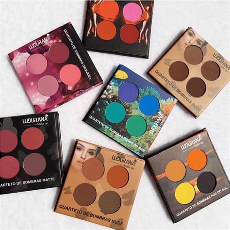 Paleta Quarteto De Sombras Ludurana Super Pigmentada Shopee Brasil