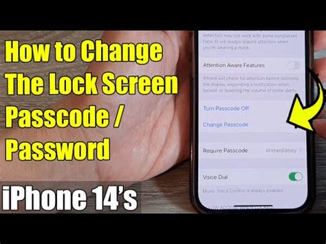 IPhone 14 S 14 Pro Max How To Change The Lock Screen Passcode Password