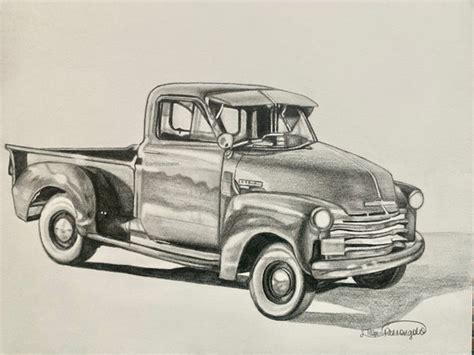 Old Chevy Truck Pencil Drawings