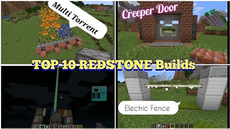 Top 10 Redstone Builds In Minecraft Tutorial YouTube