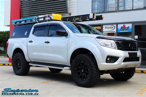 Right Front Side View Of A Grey Nissan Np Navara Ute After Fitment