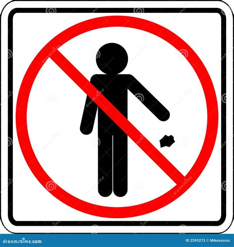 Throwing Trash Prohibited Vector Sign 2595273