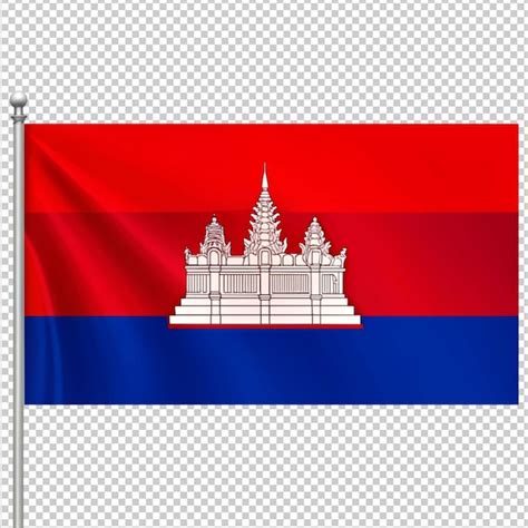 Premium PSD Cambodia Flag On Transparent Background