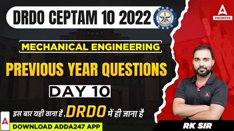 Drdo Ceptam Previous Year Question Paper Drdo Mechanical