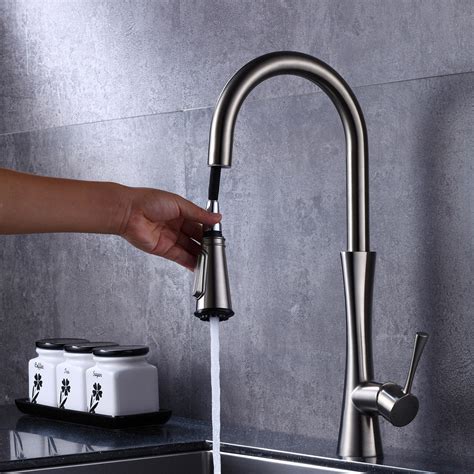 Modern Gooseneck Mono Single Handle Pull Out Swivel Kitchen Basin Tap