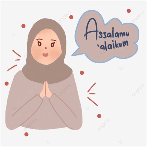 Ilustraci N Mujer Decir Assalamualaikum Png Ilustraci N